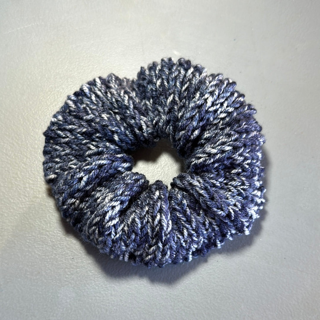 Handmade Scrunchie! Navy Pattern!