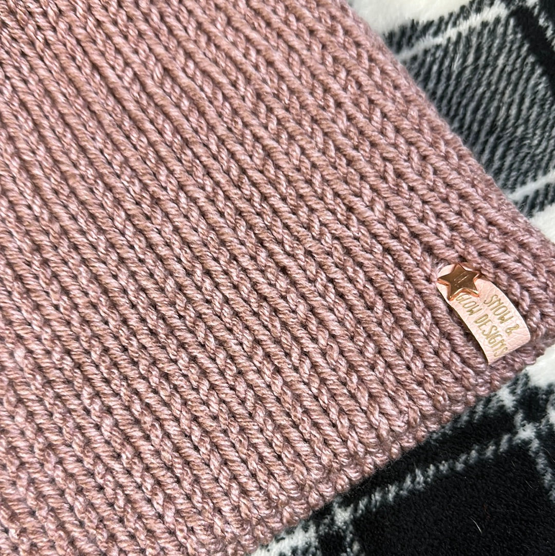 KIDS - Handmade Beanie! Light pink marl!