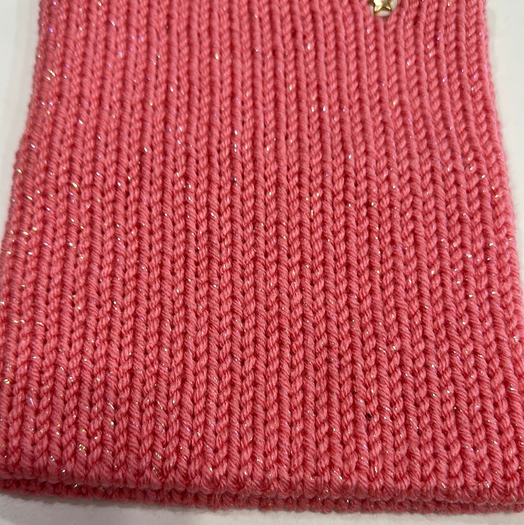 Handmade Neck Warmer! Sparkley Peach!- Large