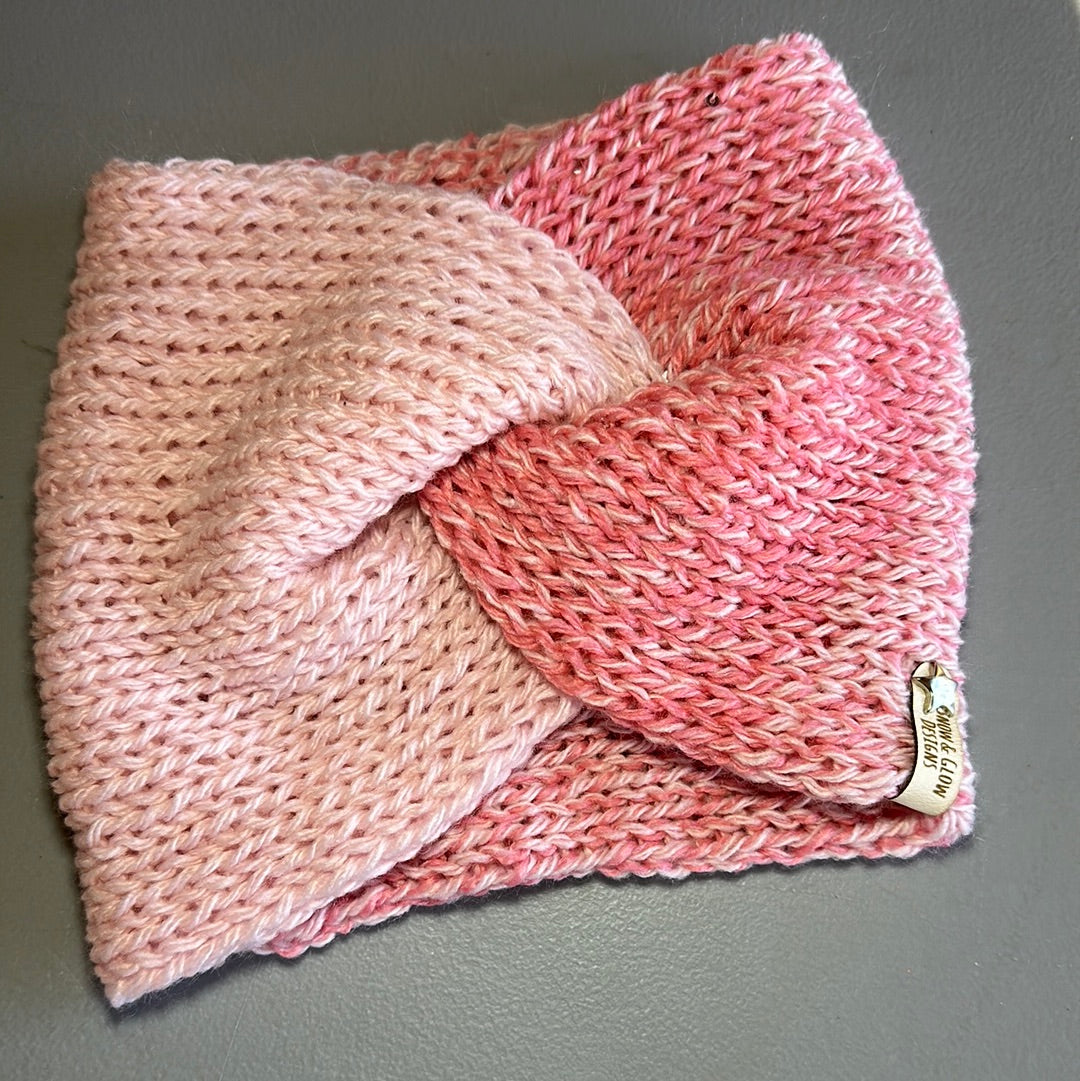 Handmade Headwarmer! Light Pink Ombre