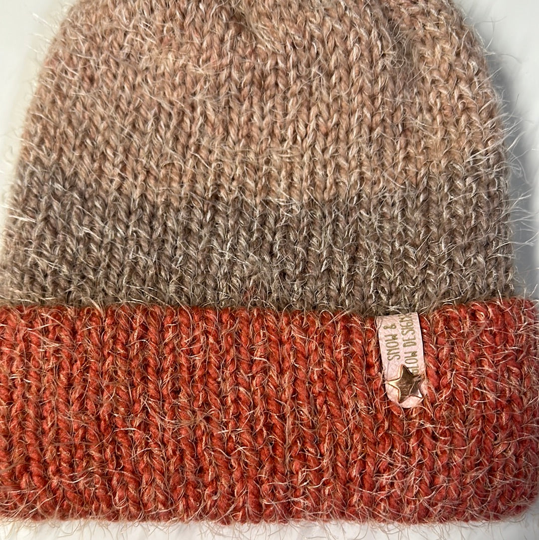 KIDS - Handmade Beanie! Fuzzy Pinks!