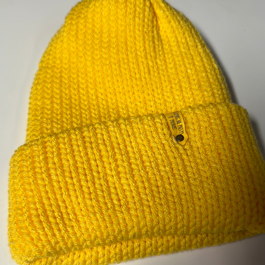 Handmade Beanie! Yellow!