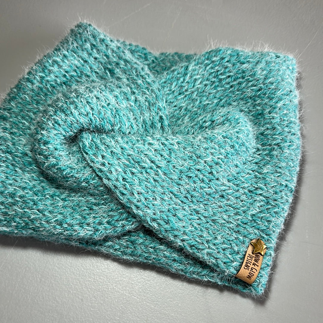 Handmade Headwarmer! Fuzzy Sky Blue!