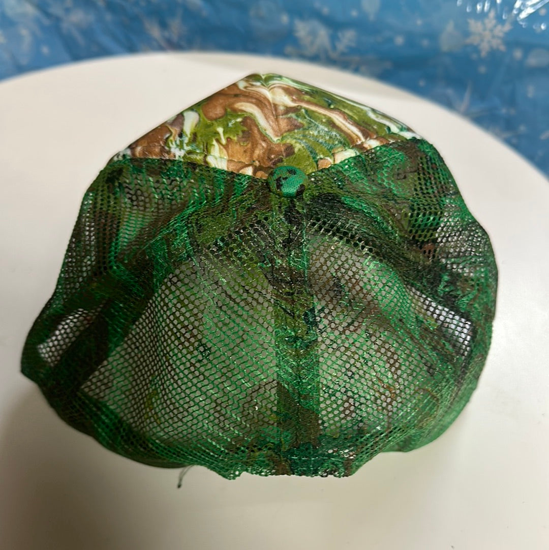 Water Marbled Truckers Hat! Greens & Browns