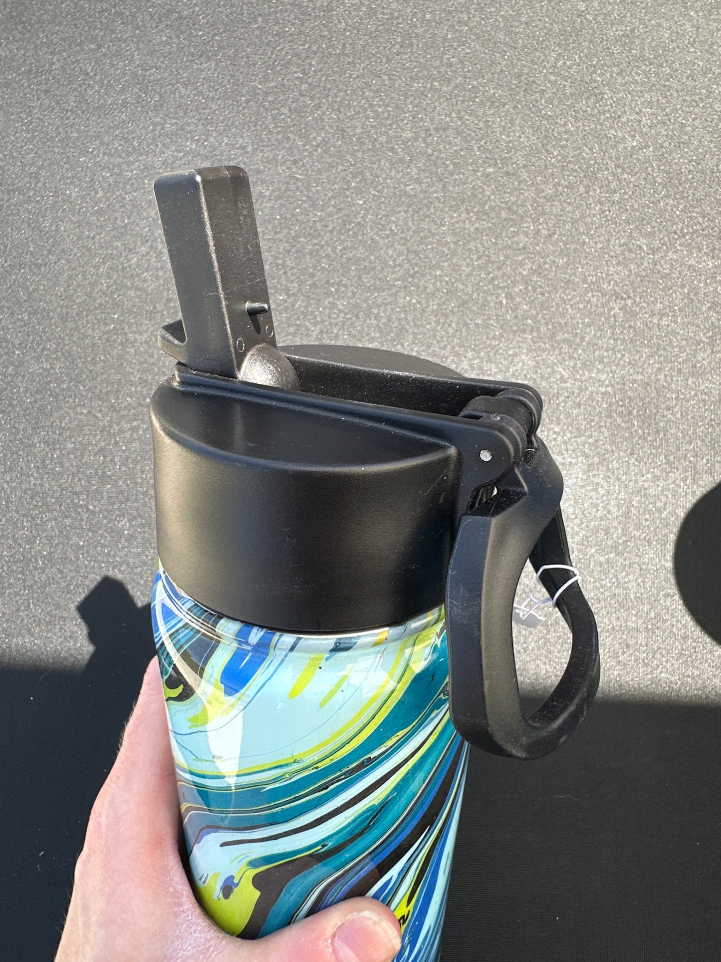 Hydro Dipped Kids 16oz Water Bottle! Blues, Neon Green & Black