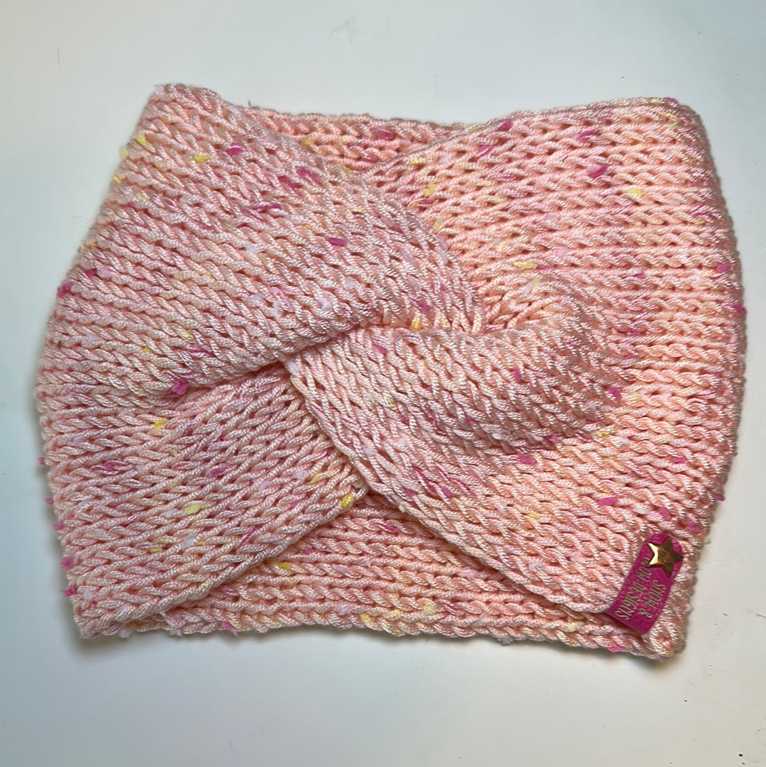 Handmade Headwarmer! Pink with Speckles!