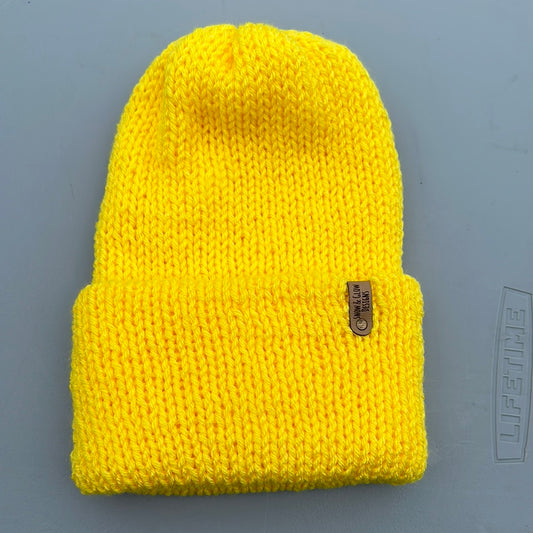 Handmade Beanie! Yellow!