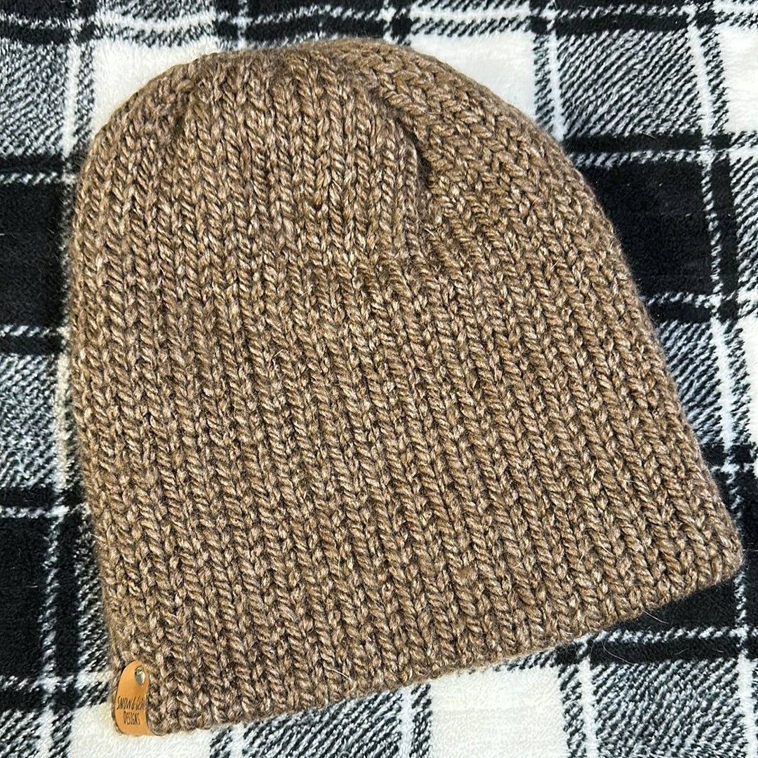 KIDS - Handmade Beanie! Brown! Alpaca blend!