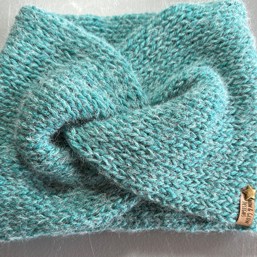 Handmade Headwarmer! Fuzzy Sky Blue!