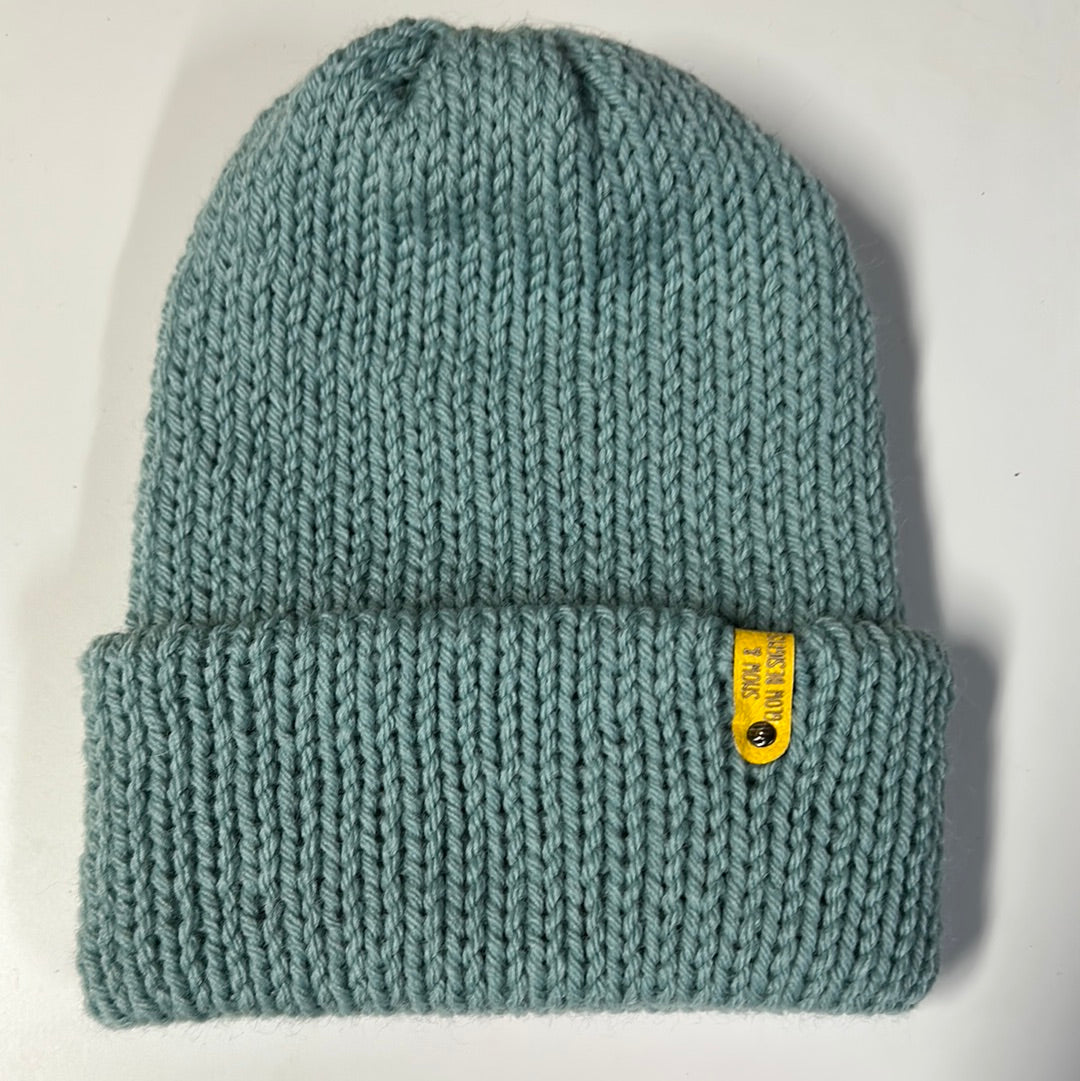 Handmade Beanie! Wool Blend! Light Teal