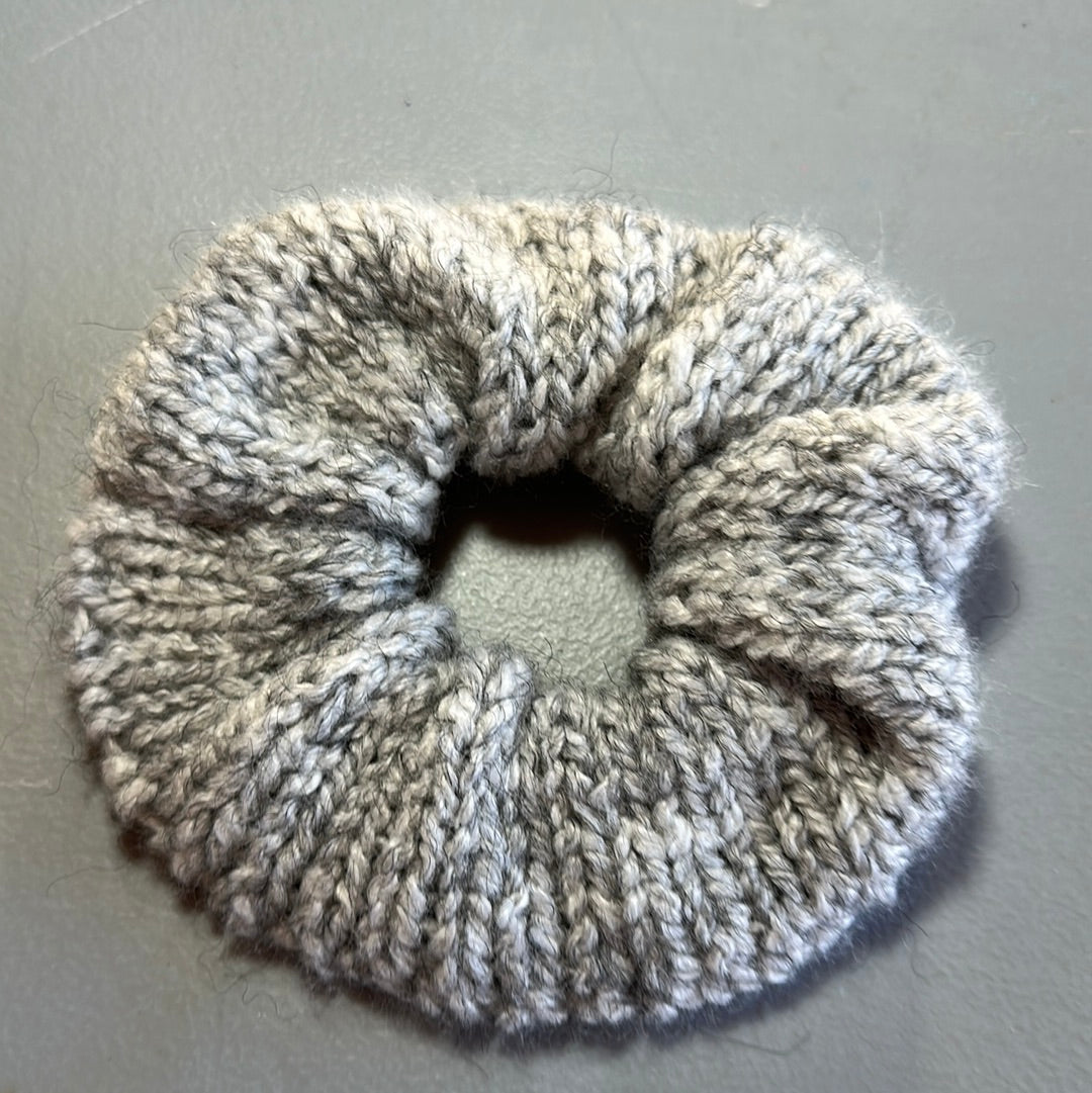 Handmade Scrunchie! Fuzzy Gray!