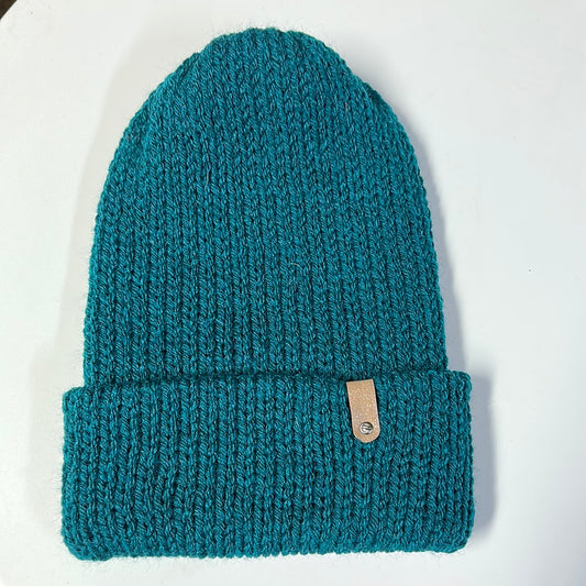 Handmade Beanie! Wool Blend! Dark Teal