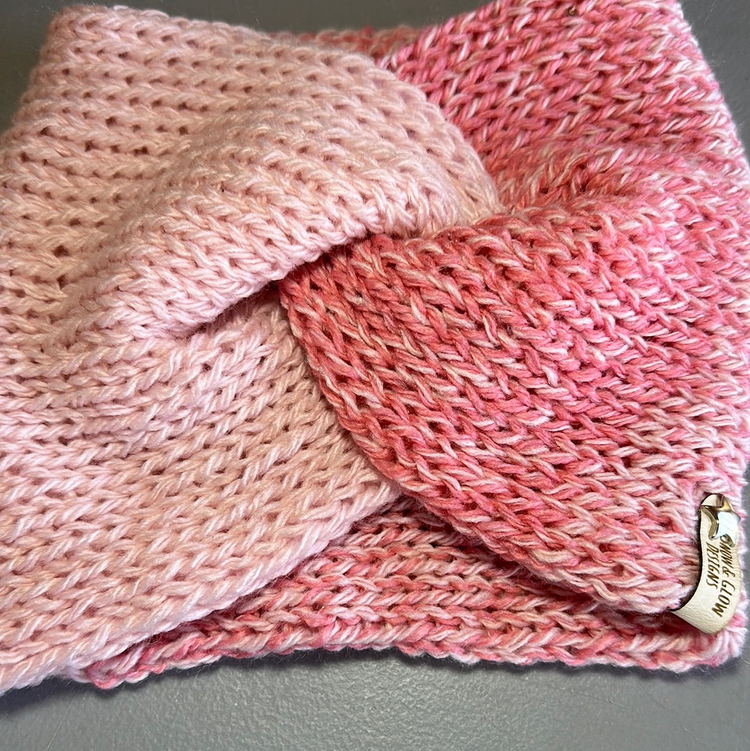 Handmade Headwarmer! Light Pink Ombre