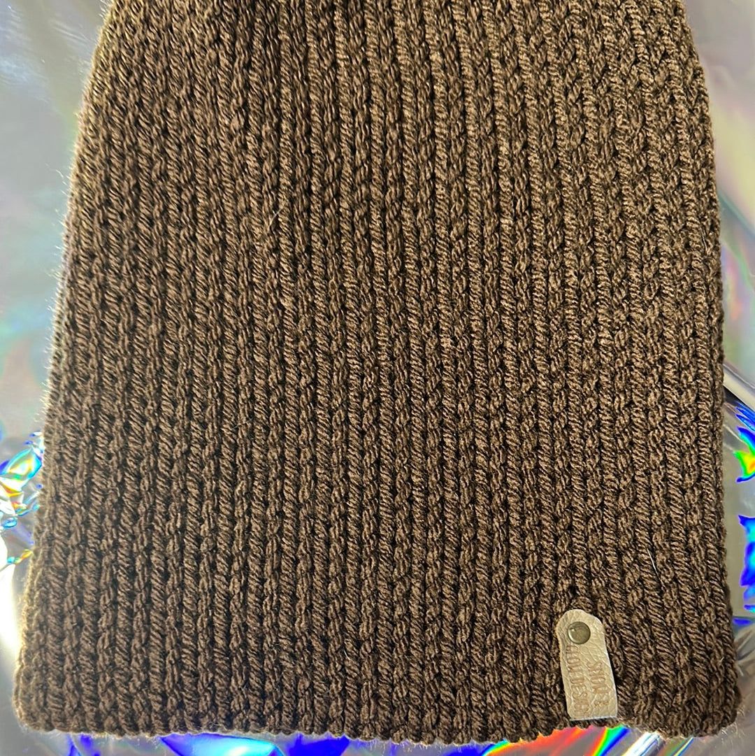 Handmade Beanie! Dark Brown!