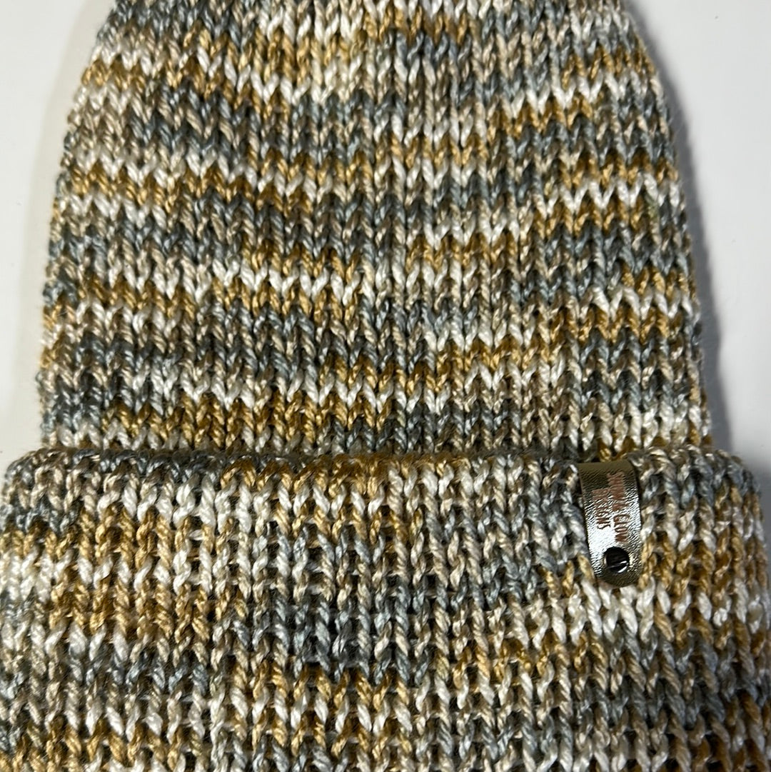 Handmade Beanie! Metallic White, Gold & Silver!