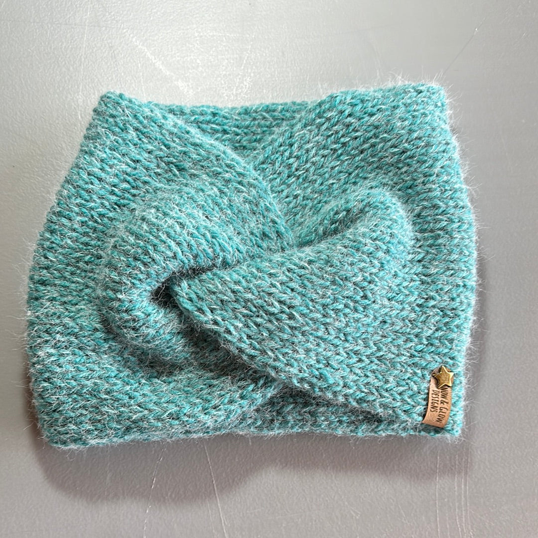 Handmade Headwarmer! Fuzzy Sky Blue!