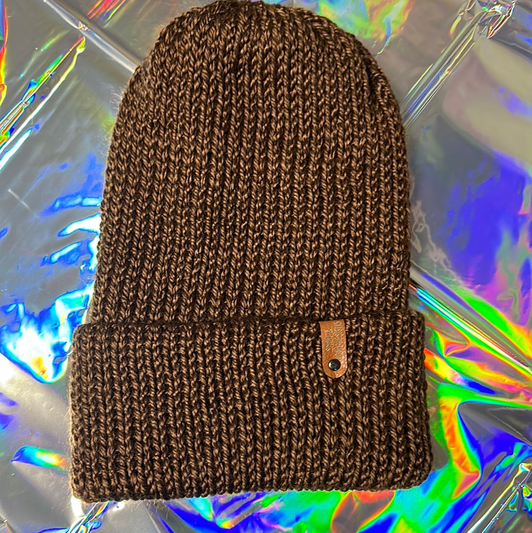 Handmade Beanie! Metallic Brown!