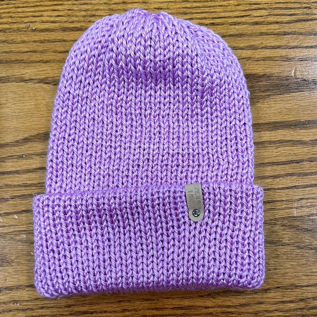 Handmade Beanie! Metallic Lilac!