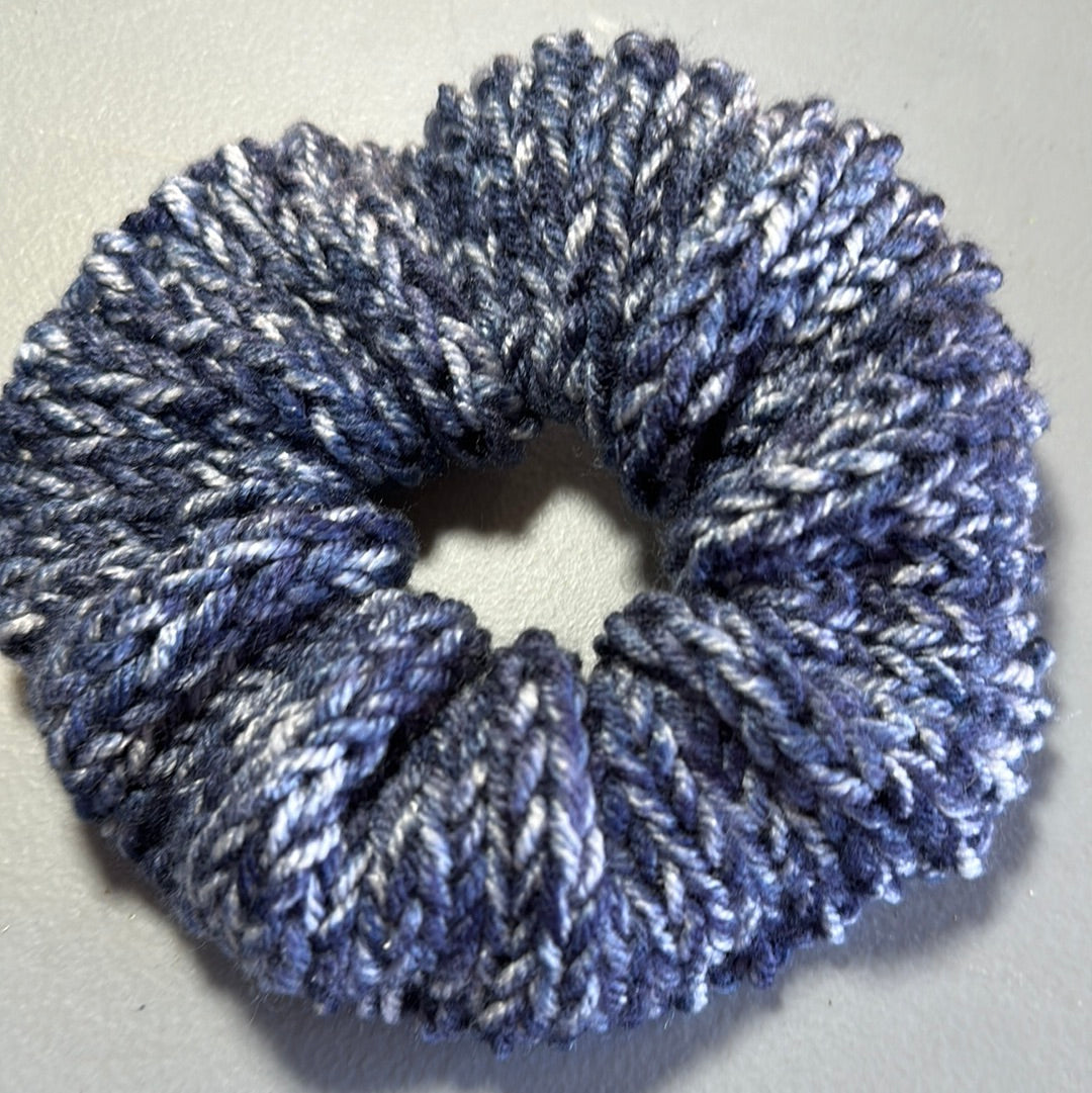 Handmade Scrunchie! Navy Pattern!