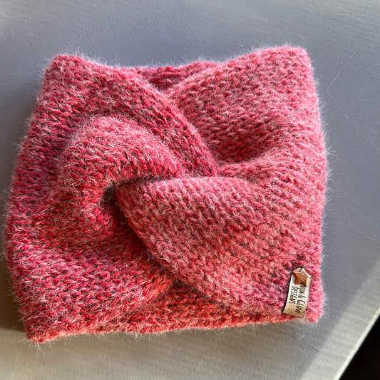 Handmade Headwarmer! Fuzzy Pinks!