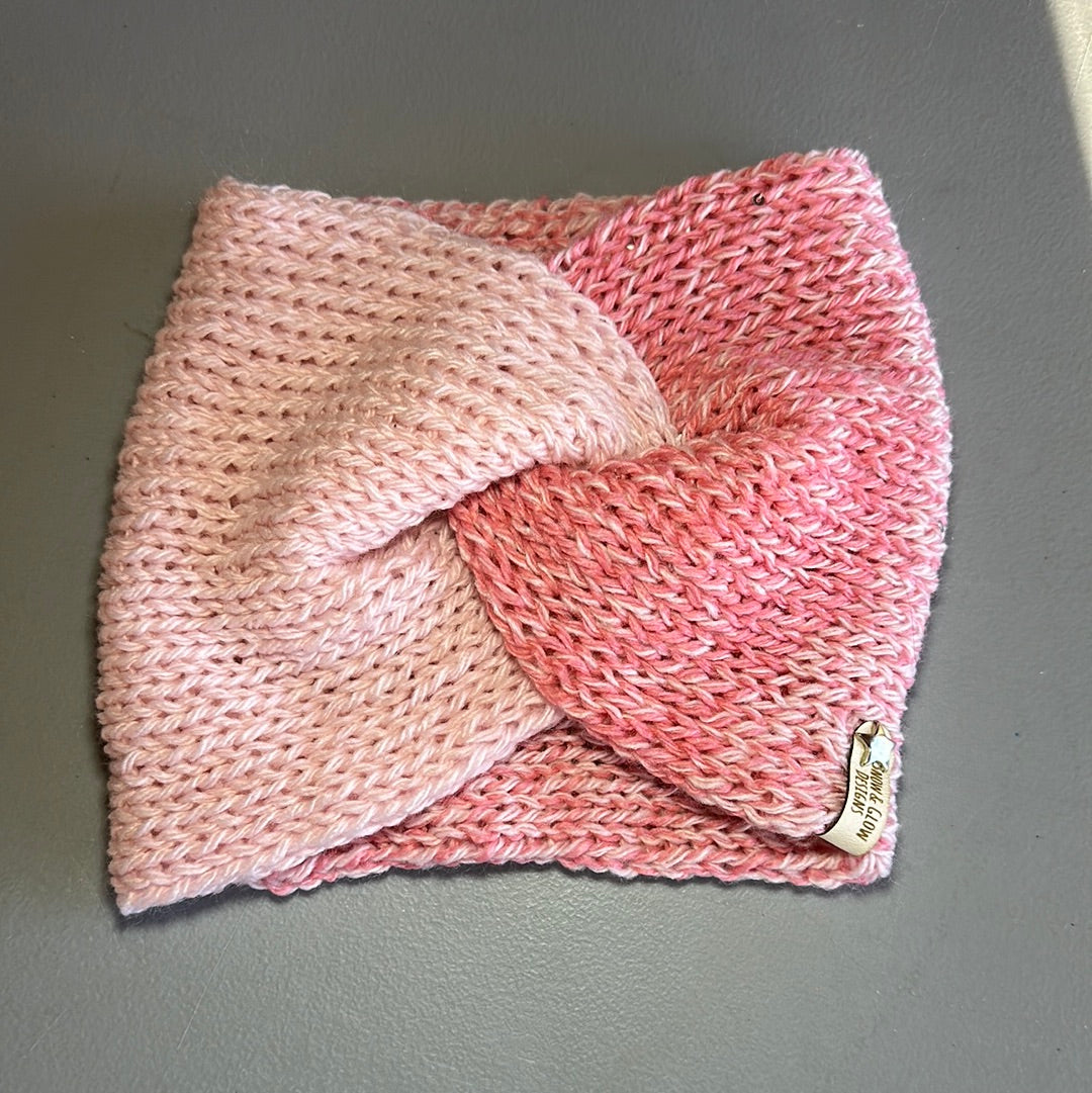 Handmade Headwarmer! Light Pink Ombre