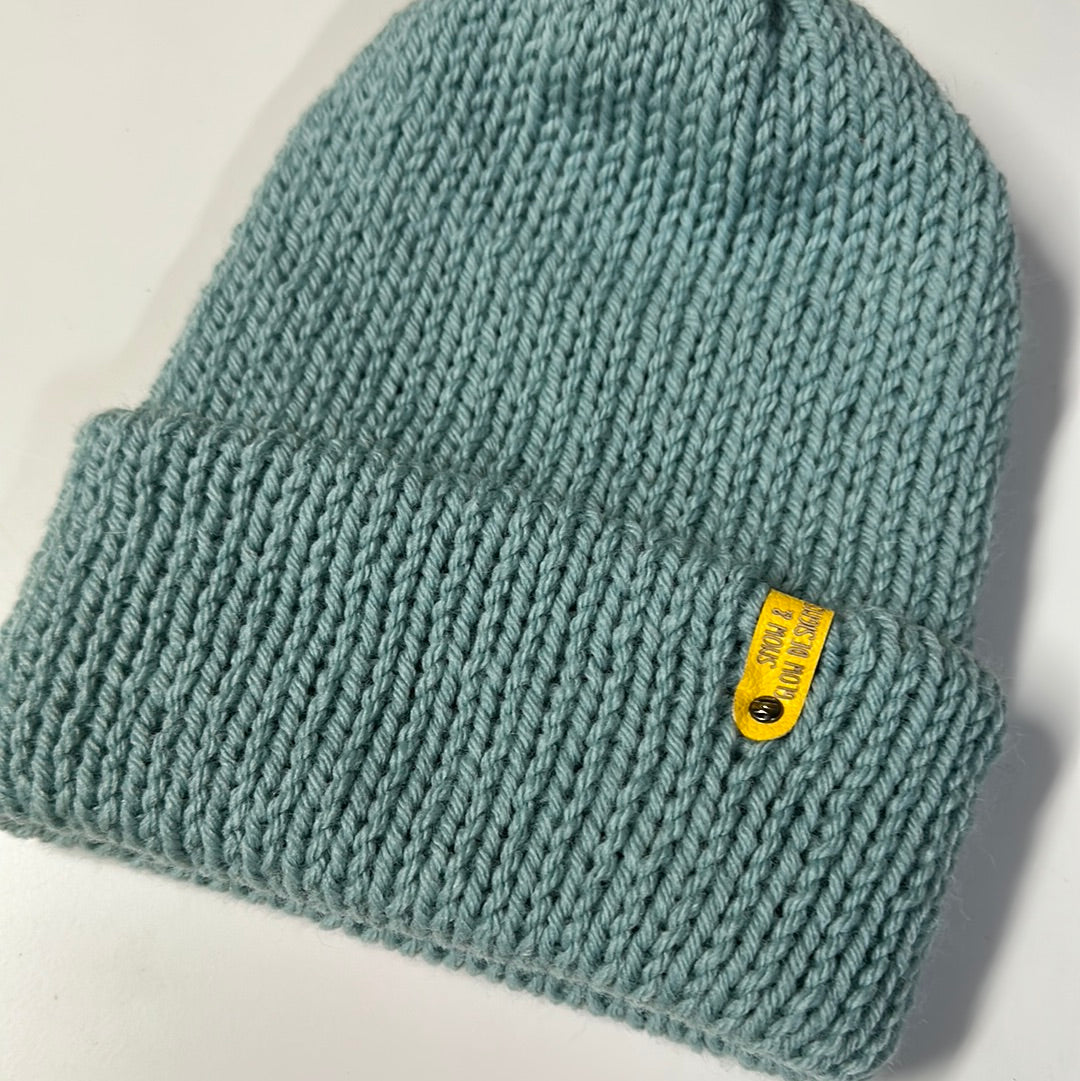 Handmade Beanie! Wool Blend! Light Teal