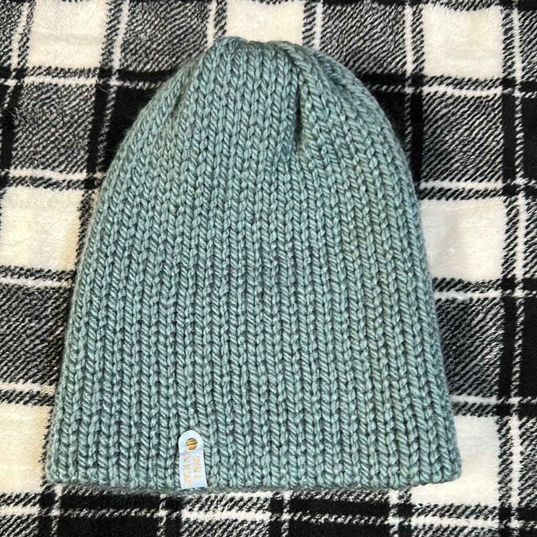 KIDS - Handmade Beanie! Light teal! Alpaca blend!