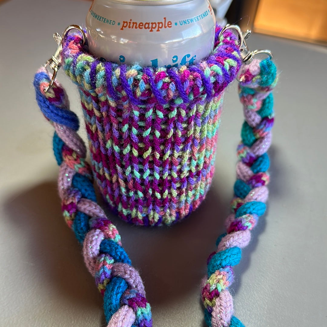 Hanging Coozie! Rainbow Pattern!