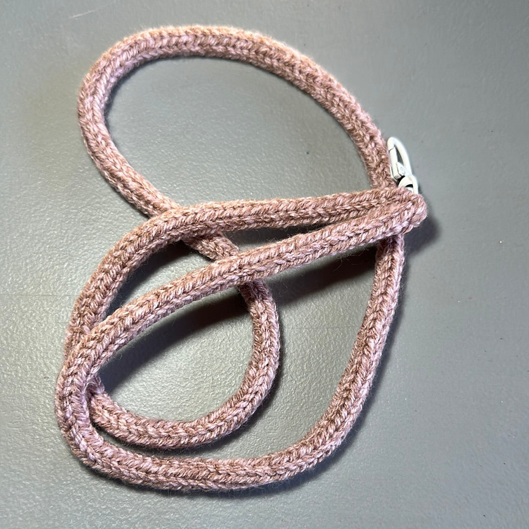 Knitted Lanyard with Clasp! Rose Marl