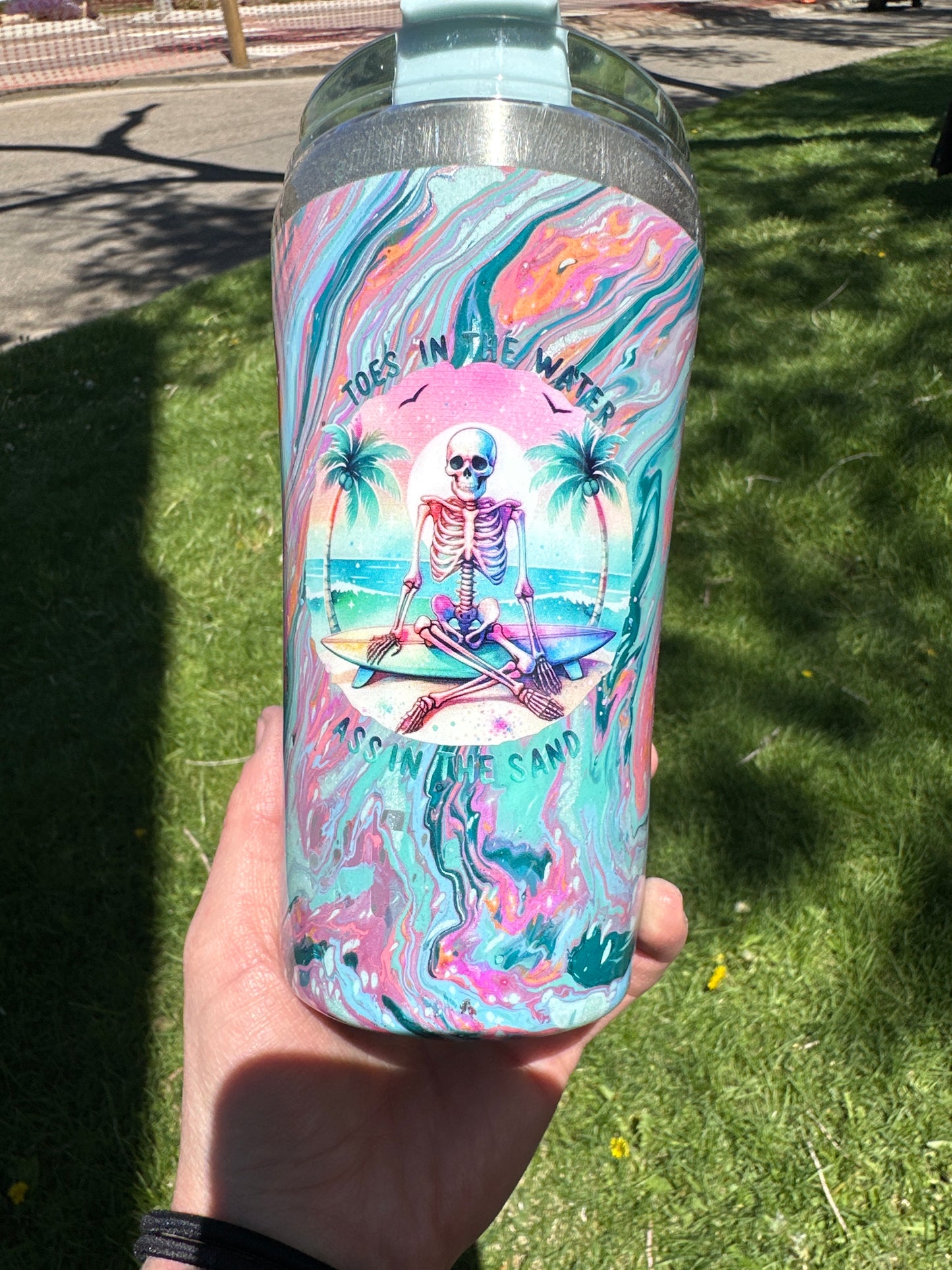 Hydro Dipped Tumbler! Toes in the Water!