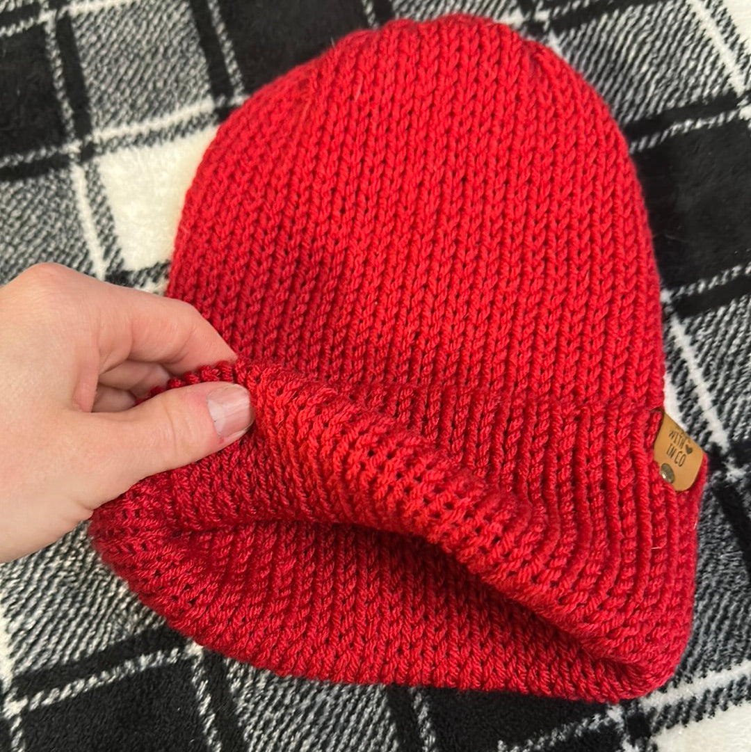 Handmade Beanie! Red! Lightweight!