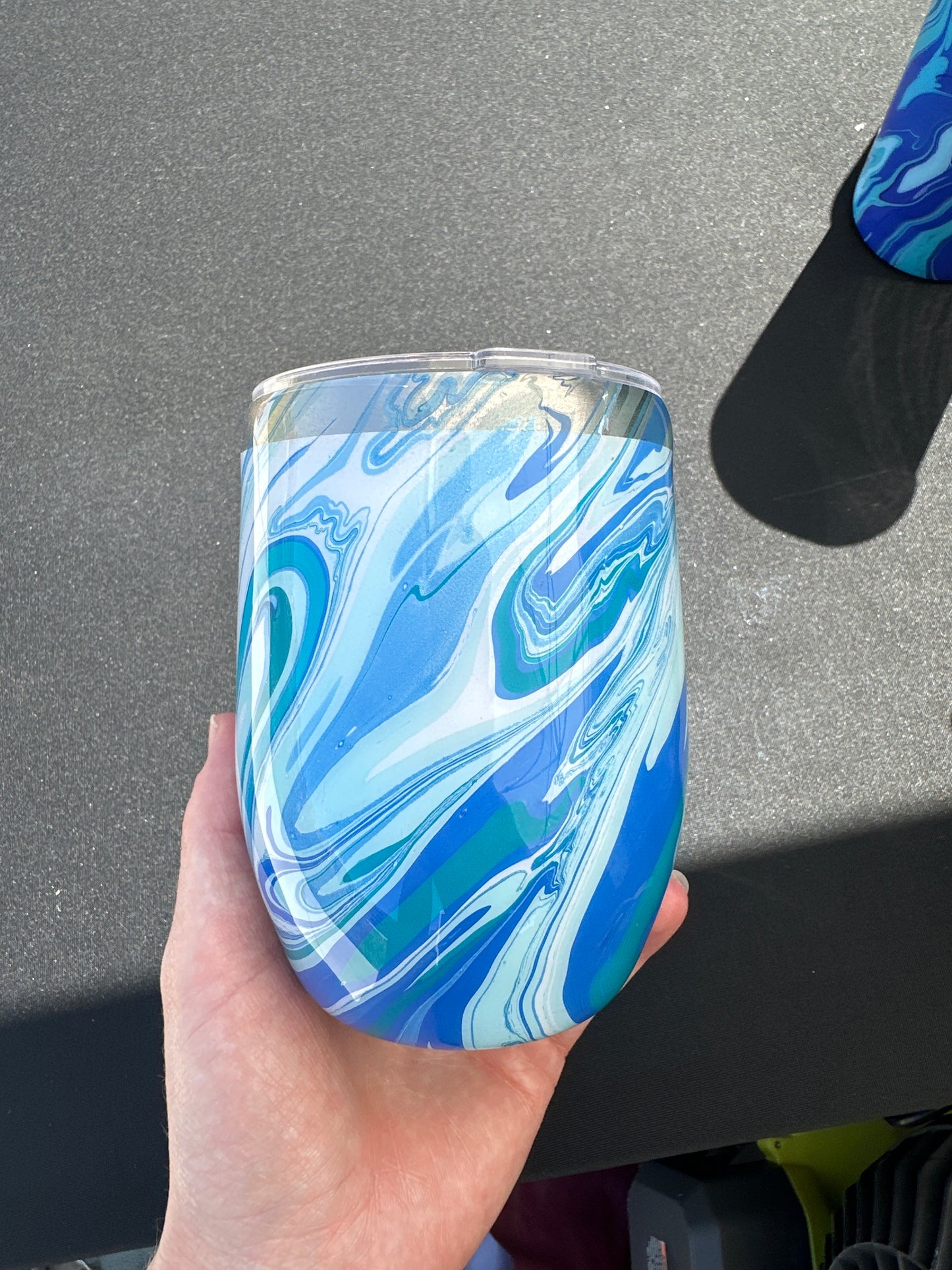 Hydro Dipped Wine Cup! Blues!