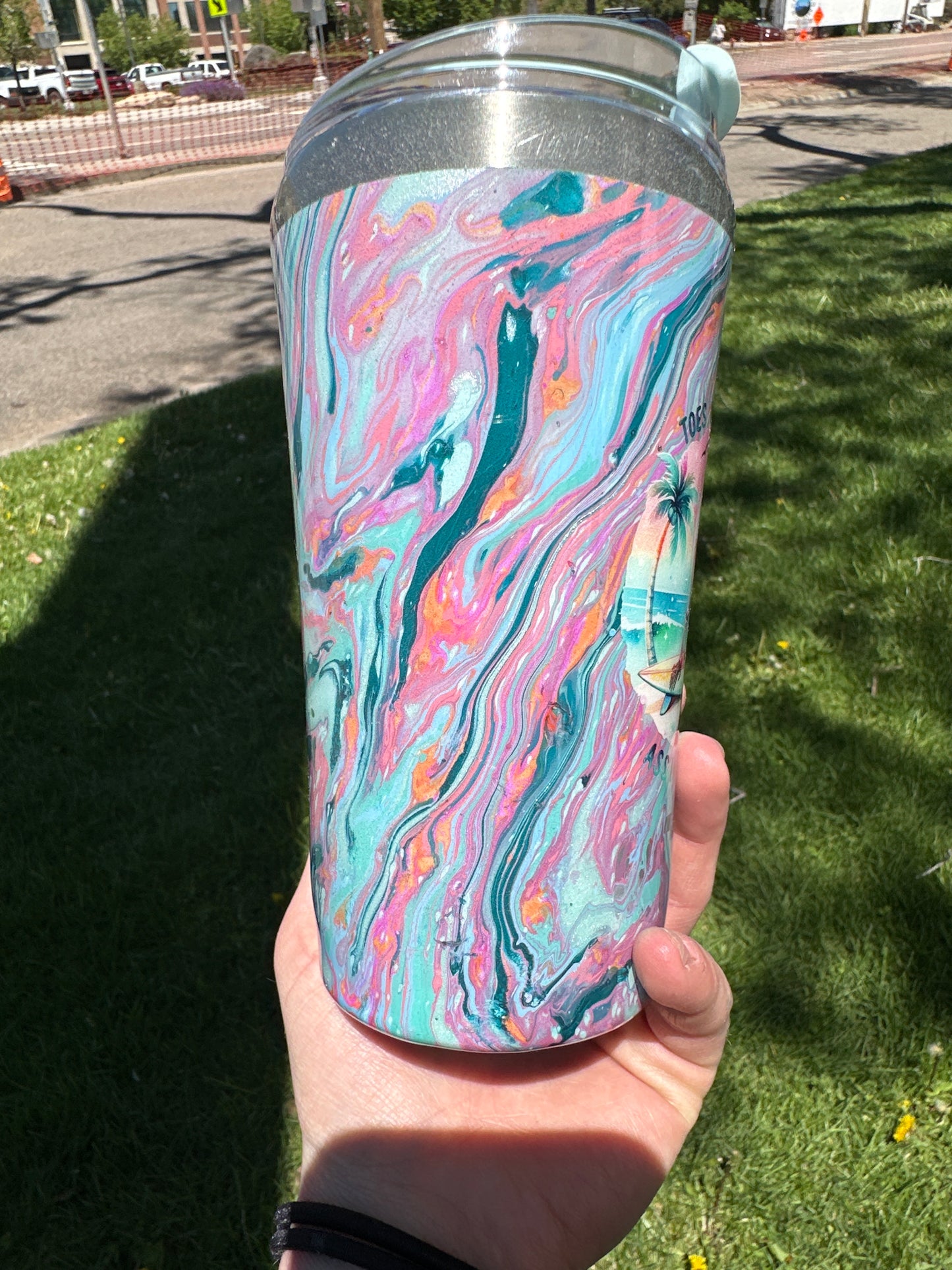 Hydro Dipped Tumbler! Toes in the Water!