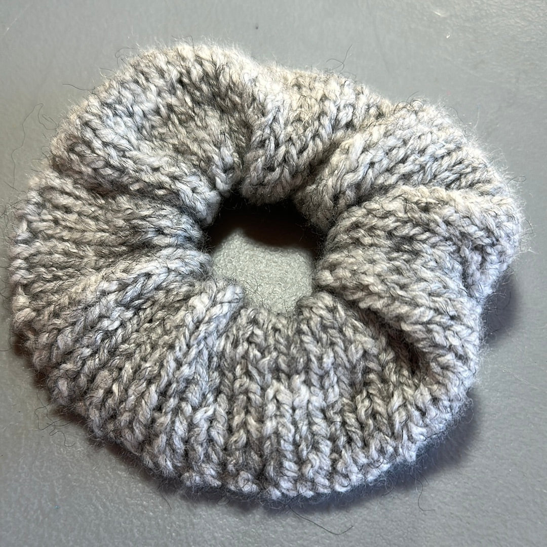 Handmade Scrunchie! Fuzzy Gray!