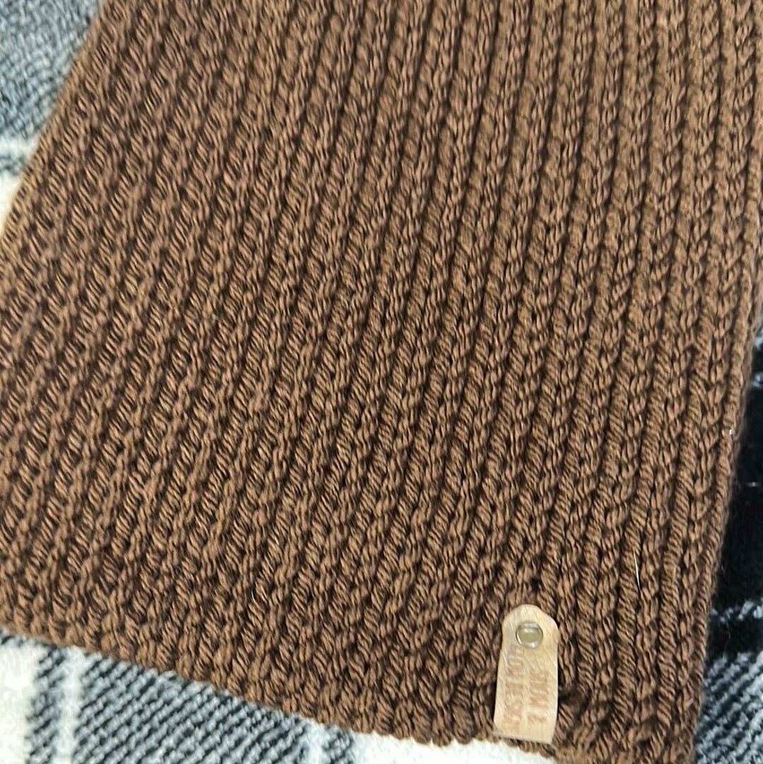 Handmade Beanie! Dark Brown!