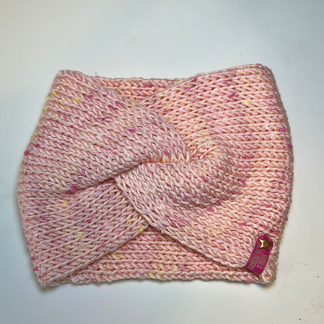 Handmade Headwarmer! Pink with Speckles!