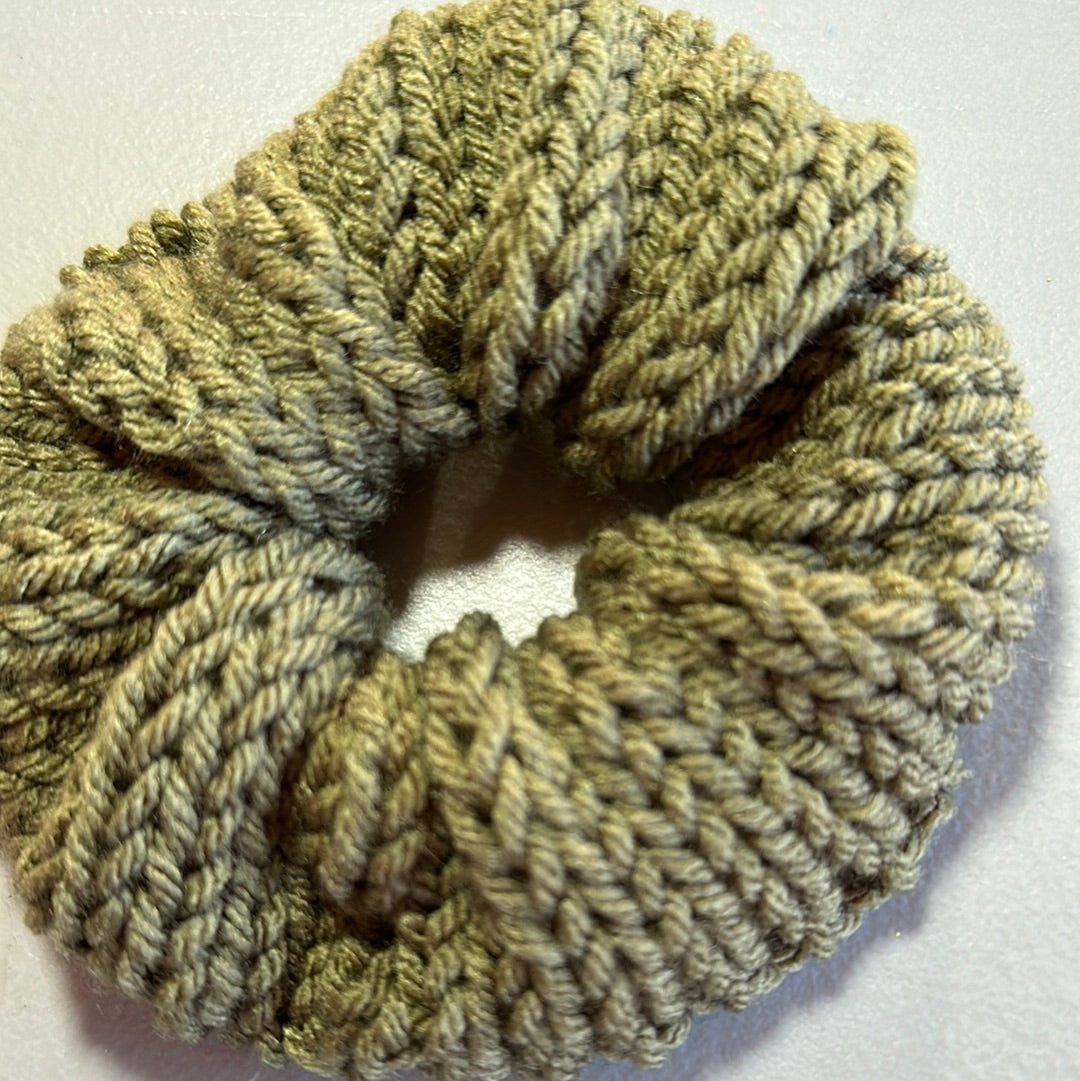 Handmade Scrunchie! Dark Olive Gray!