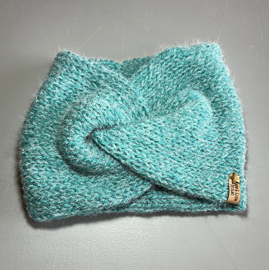 Handmade Headwarmer! Fuzzy Sky Blue!