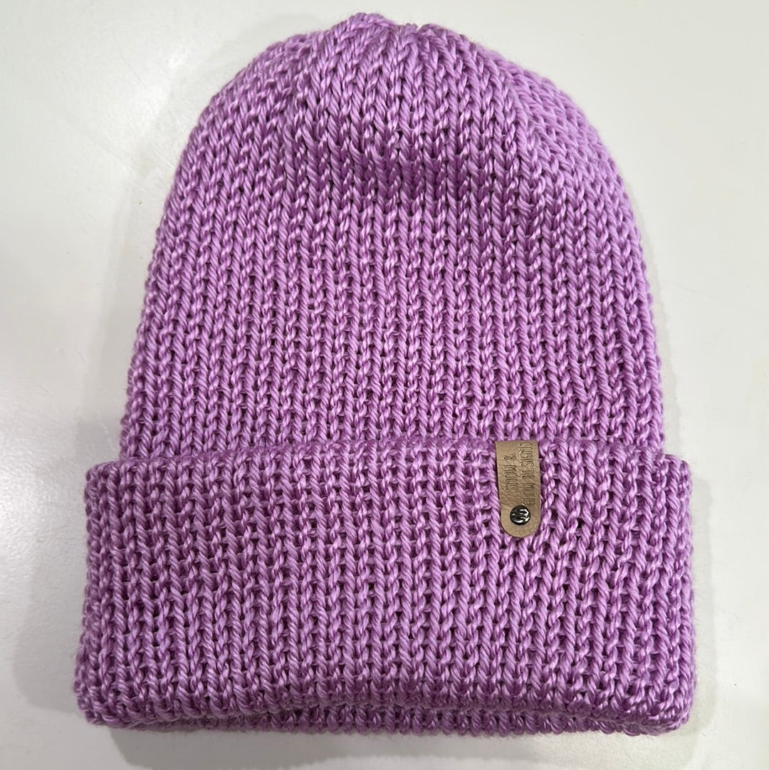 Handmade Beanie! Metallic Lilac!