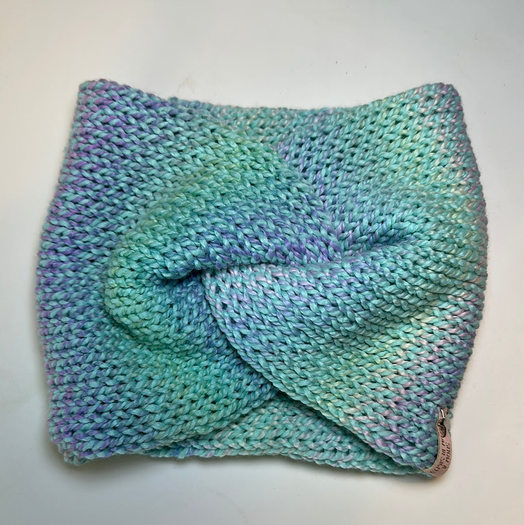 Handmade Headwarmer! Pastel Teal Ombre!