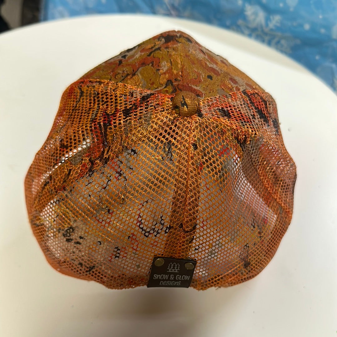 Water Marbled Baseball Hat! Browns and Gold