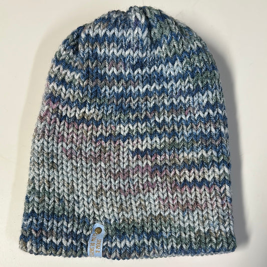 KIDS - Handmade Beanie! Blues, purples and gray!