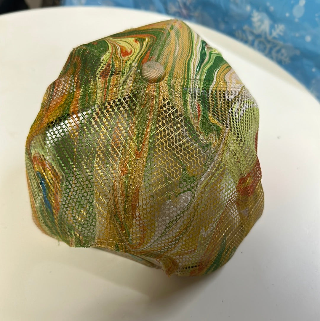 Water Marbled Baseball Hat! Browns, Greens and Orange