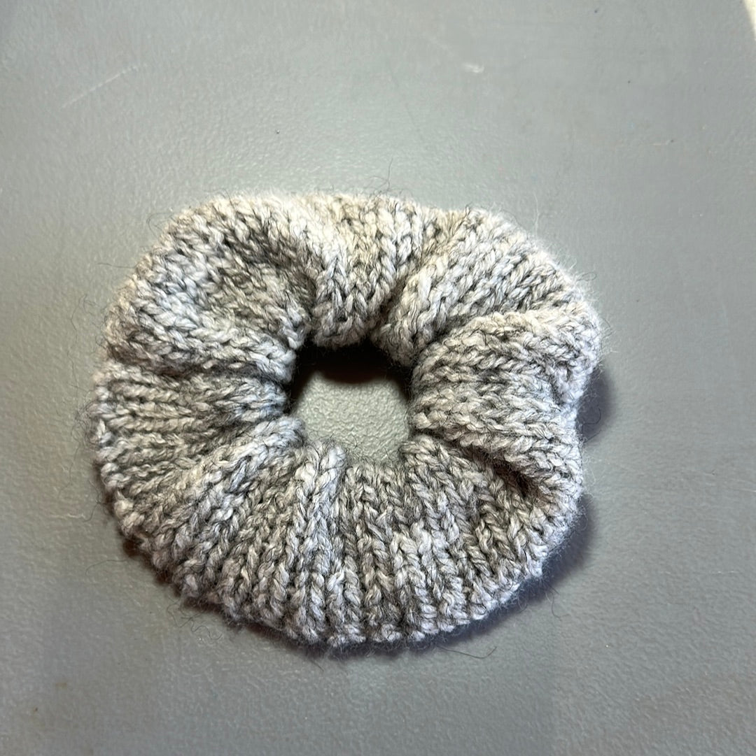 Handmade Scrunchie! Fuzzy Gray!