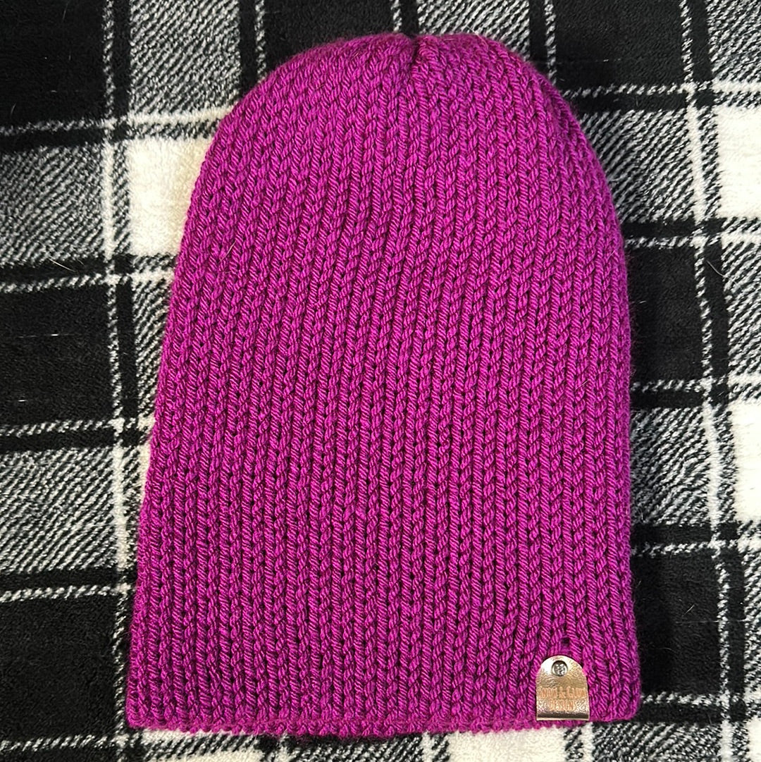 Handmade Beanie! Magenta!