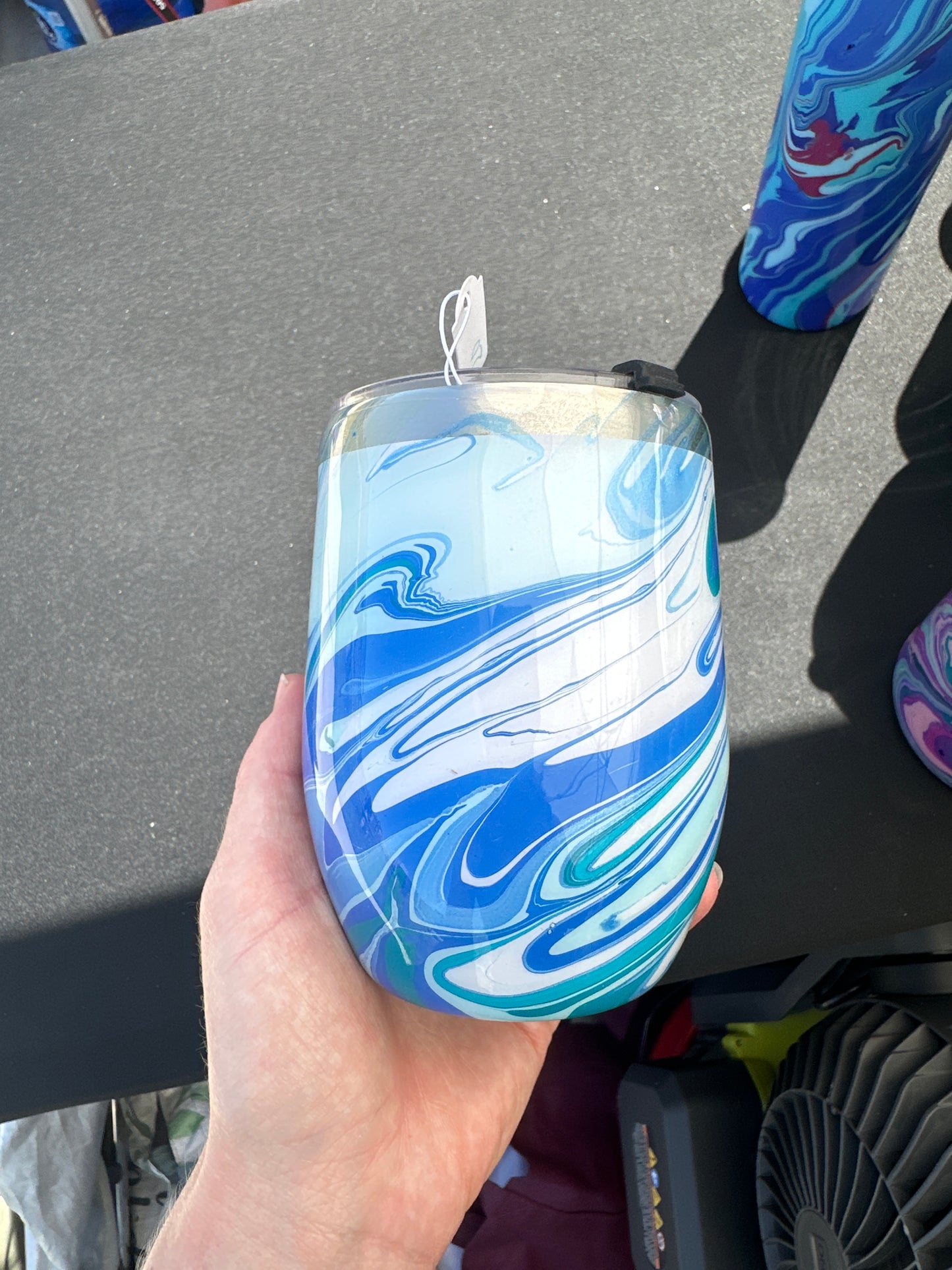 Hydro Dipped Wine Cup! Blues!