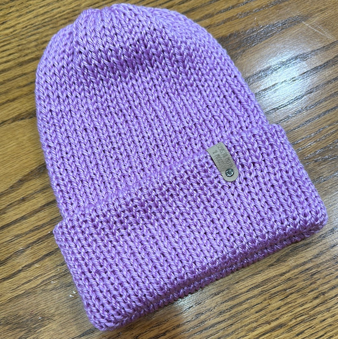 Handmade Beanie! Metallic Lilac!