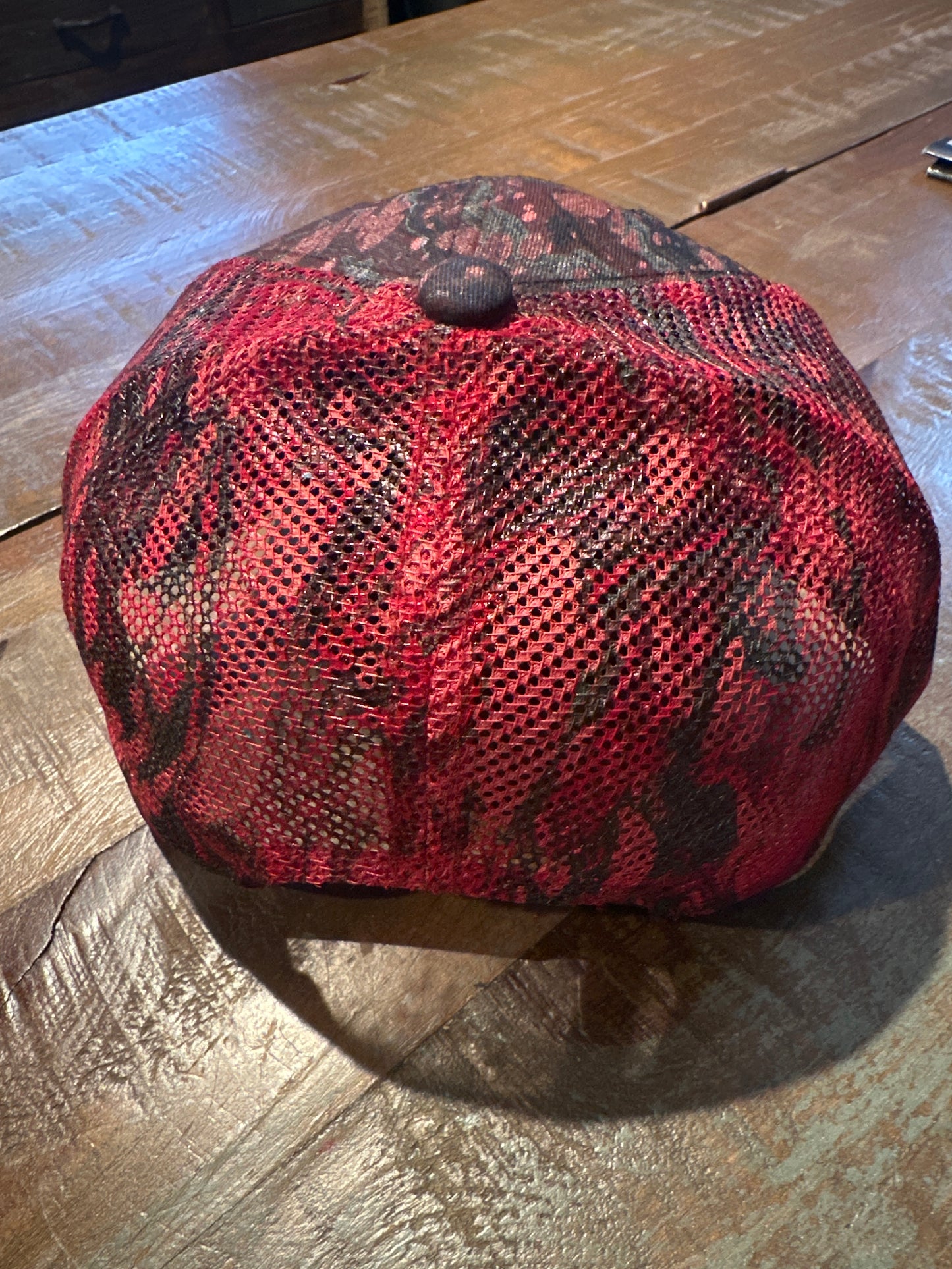 Water Marbled Truckers Hat! Red, Black & Charcoal!