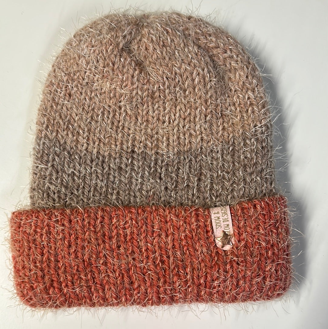 KIDS - Handmade Beanie! Fuzzy Pinks!