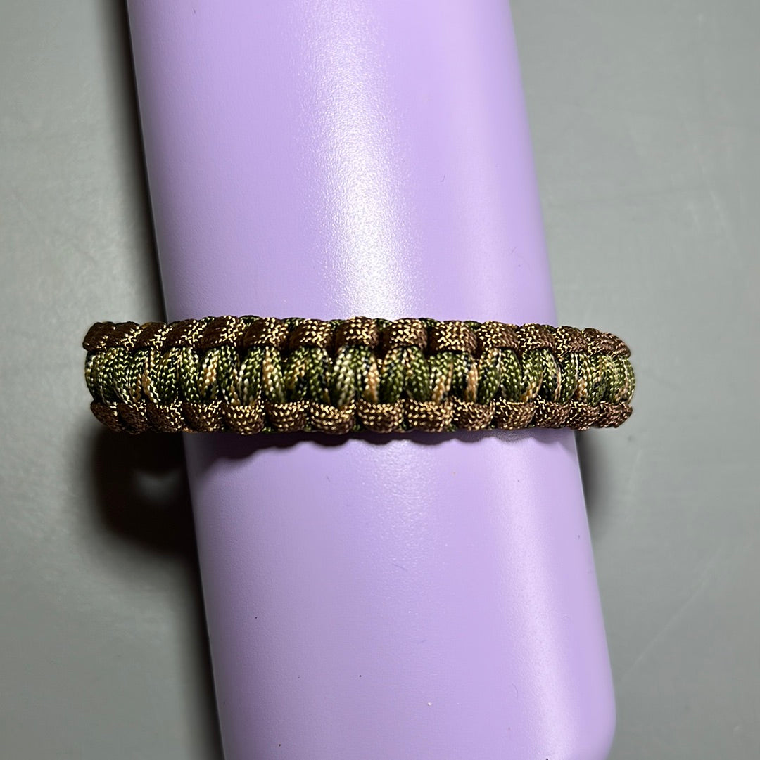 Paracord Bracelet - Camo & Brown! - 8" diameter